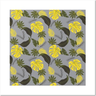 Tropical leaves pattern Posters and Art